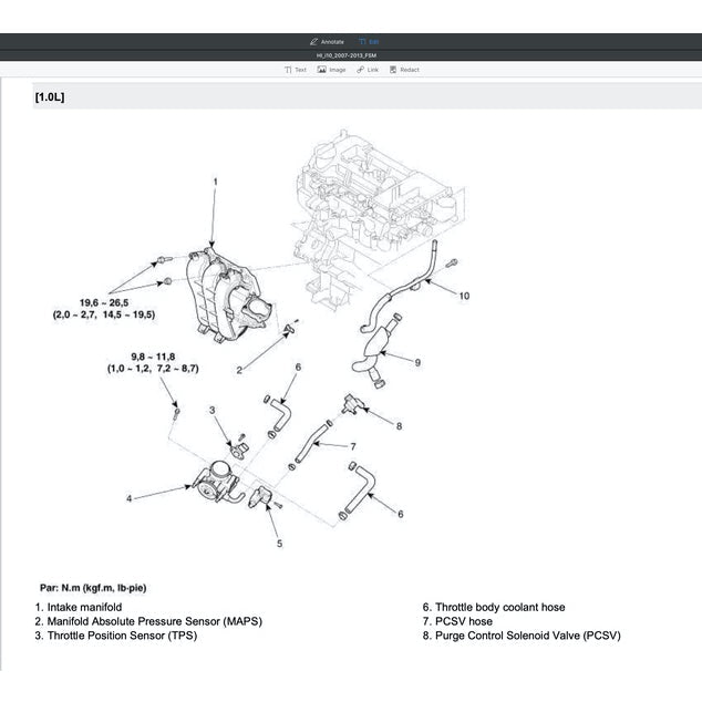 Hyundai i10 PA 2007-2013 Full Manual Set – Repair & Maintenance Manual - page 7