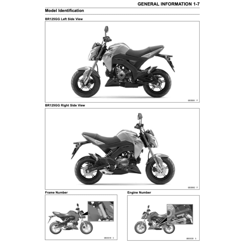 Kawasaki Z125 / PRO 2017+ Full Manual Set – Repair & Maintenance Manual and User Handbook - page 3