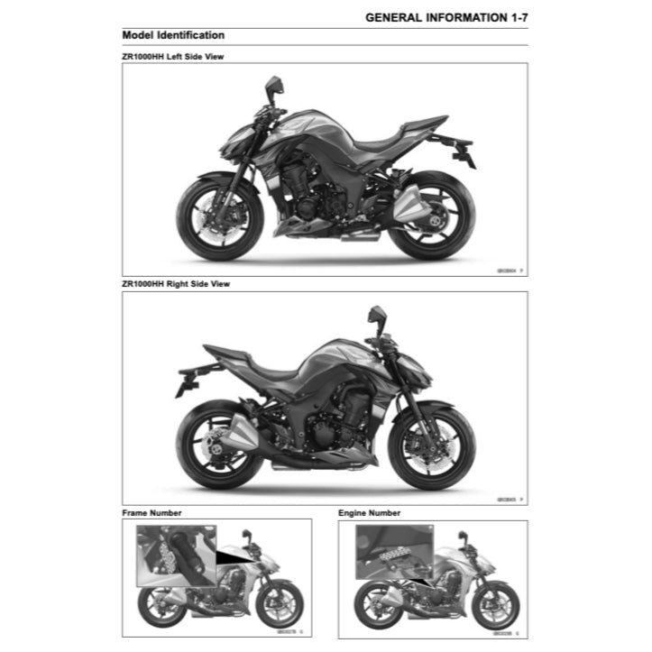 Kawasaki ZR1000 2017-2022 Full Manual Set – Repair & Maintenance Manual and Spare Parts Catalog - page 3