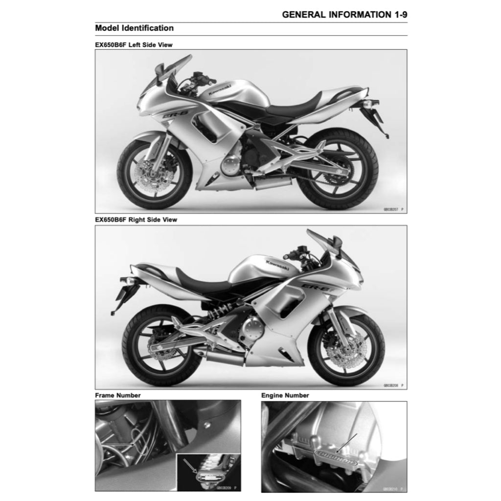 Kawasaki ER-6f ER6f 2006-2014 Full Manual Set – Repair & Maintenance Manual and User Handbook - page 5