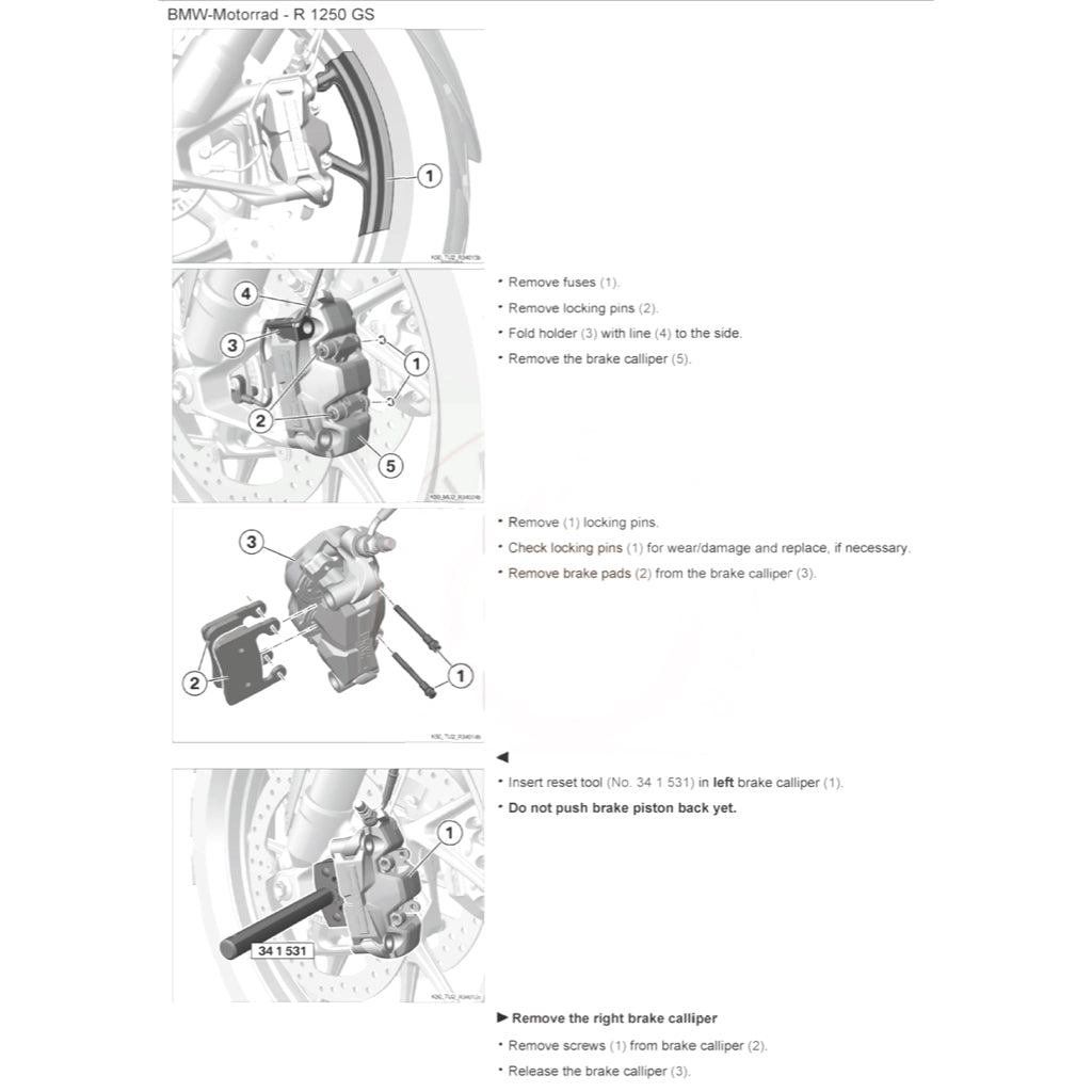 BMW R1250 GS K50 2019-2023 Full Manual Set – Repair & Maintenance Manual and Spare Parts Catalog - page 7