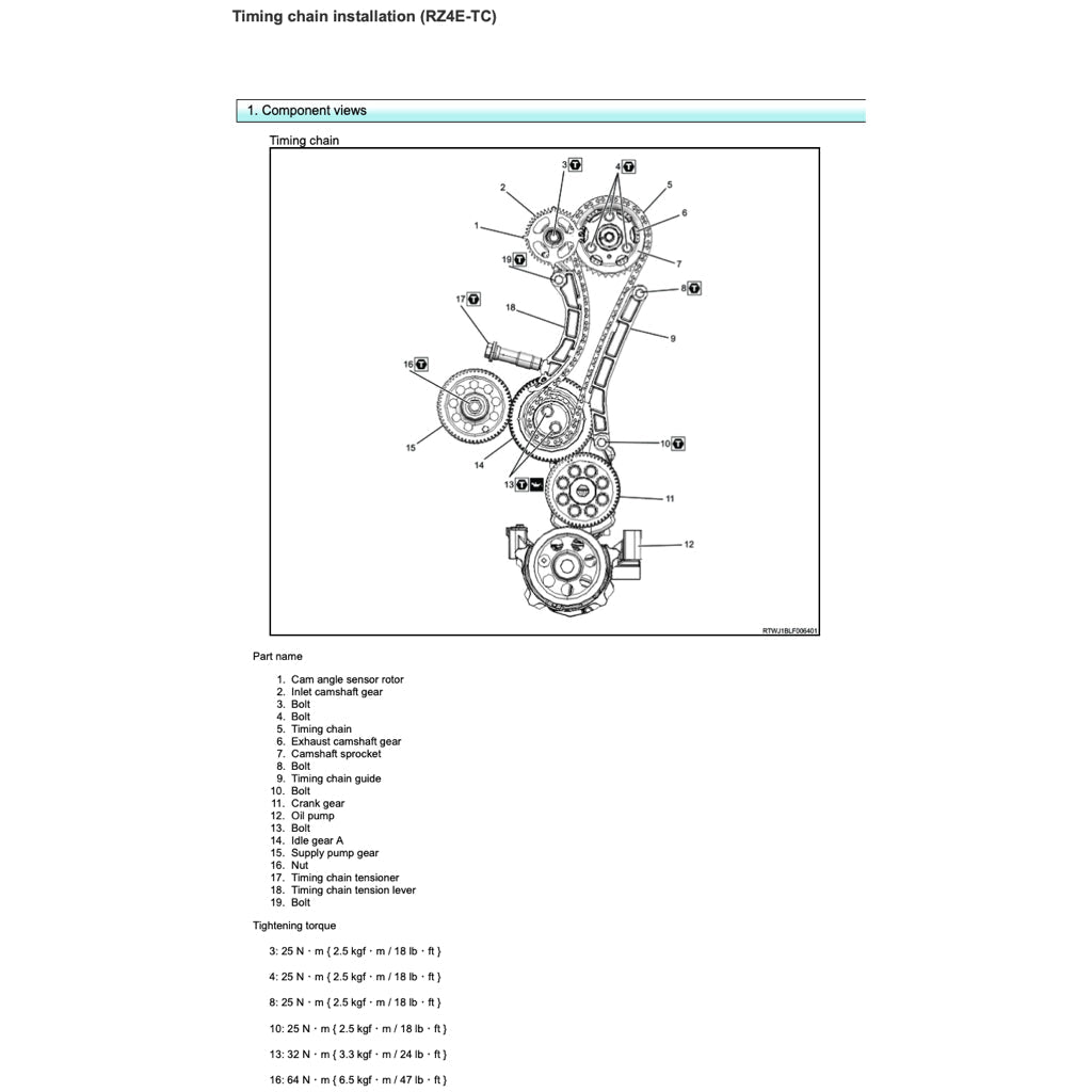 Isuzu Engine RZ4E-TC Workshop Repair Manual - page 4