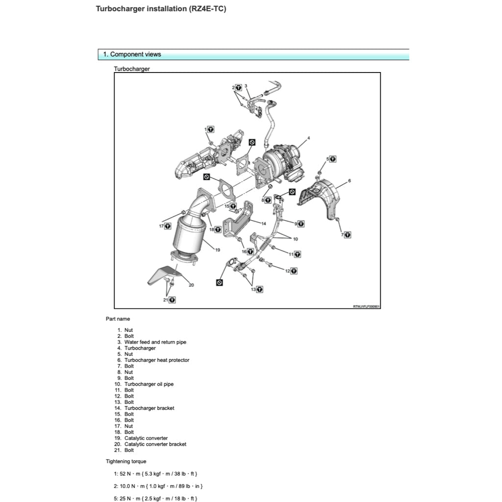 Isuzu Engine RZ4E-TC Workshop Repair Manual - page 9