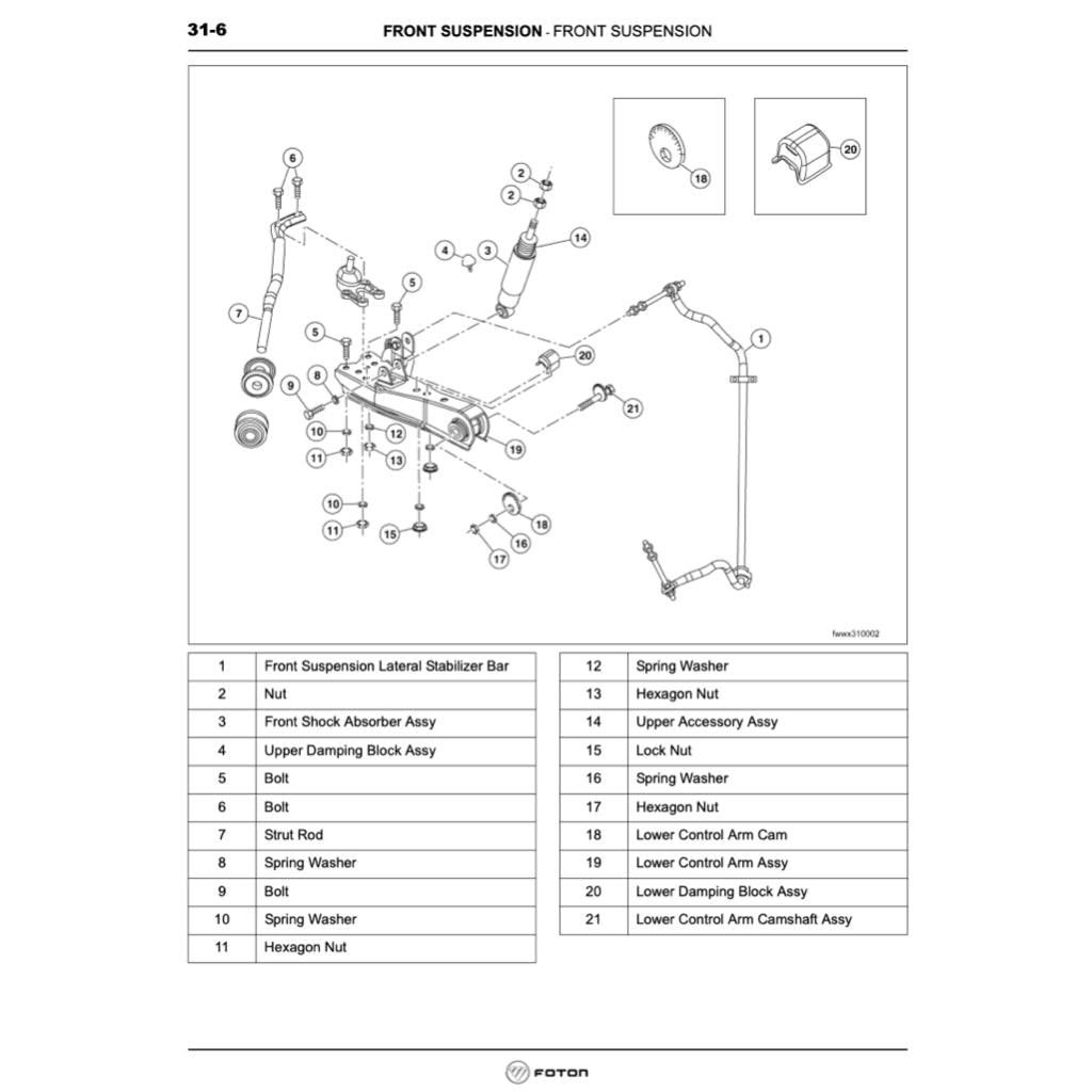 FOTON VIEW C2 2011-2016 Full Manual Set – Repair & Maintenance Manual - page 5