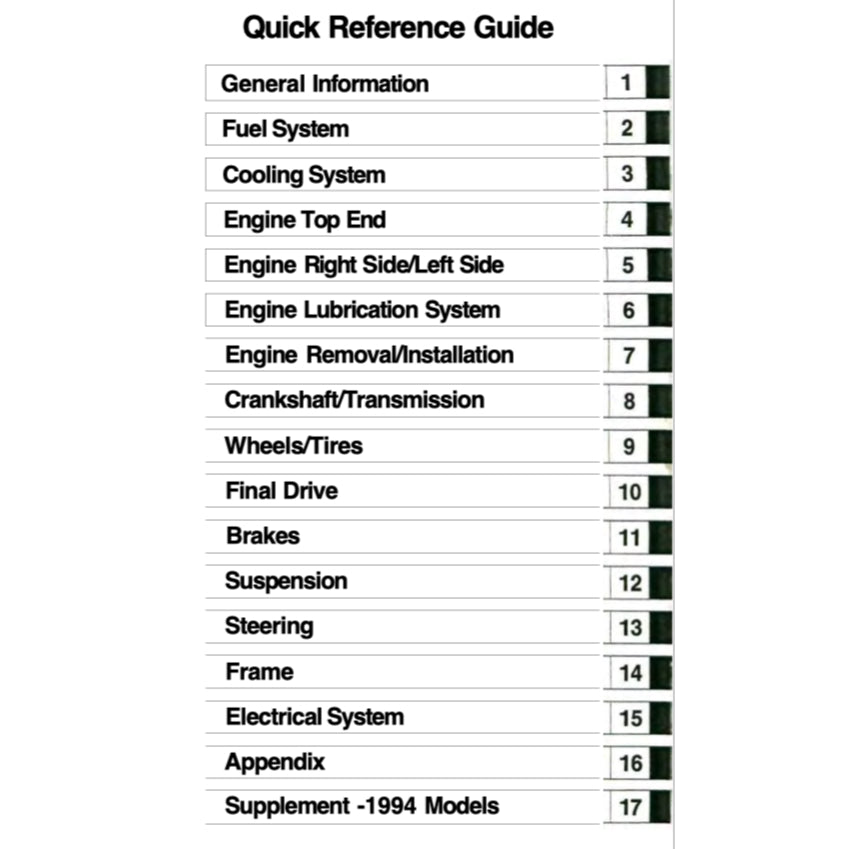 Kawasaki KLX250 KLX 250 1993-2007 Full Manual Set – Repair & Maintenance Manual and Spare Parts Catalog - page 2