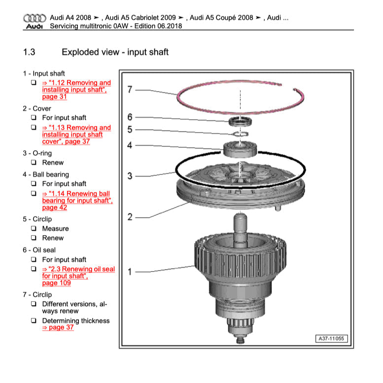 Audi A7 4G8 2011-2018 Full Manual Set – Repair & Maintenance Manual - page 7