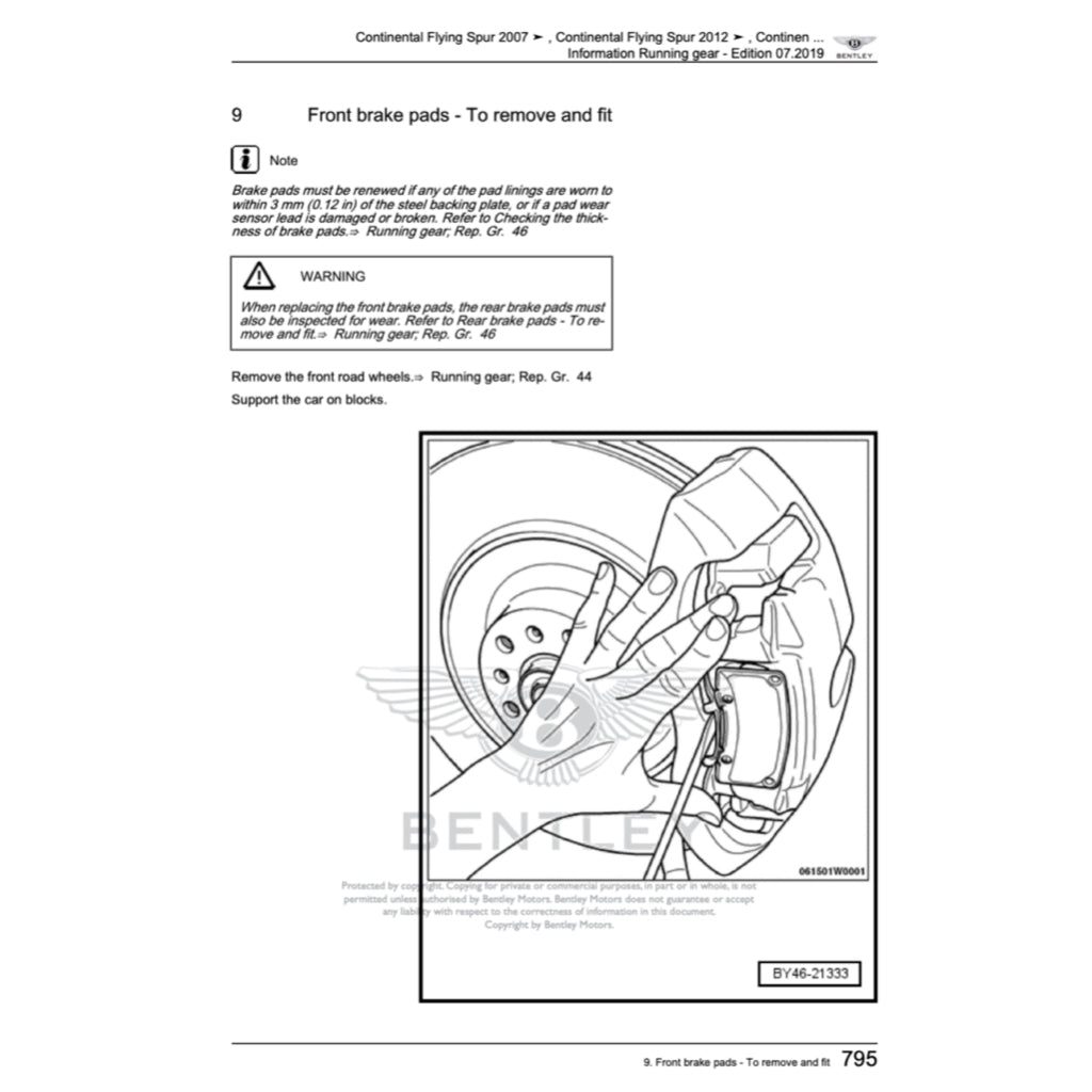 Bentley CONTINENTAL FLYING SPUR W12 2005-2013 Full Manual Set – Repair & Maintenance Manual - page 6