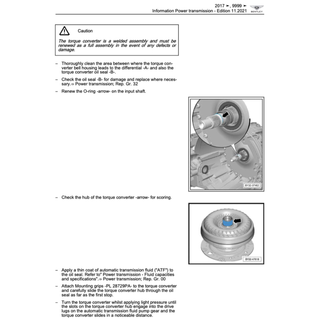 Bentley BENTAYGA 2017+ Full Manual Set – Repair & Maintenance Manual - page 8