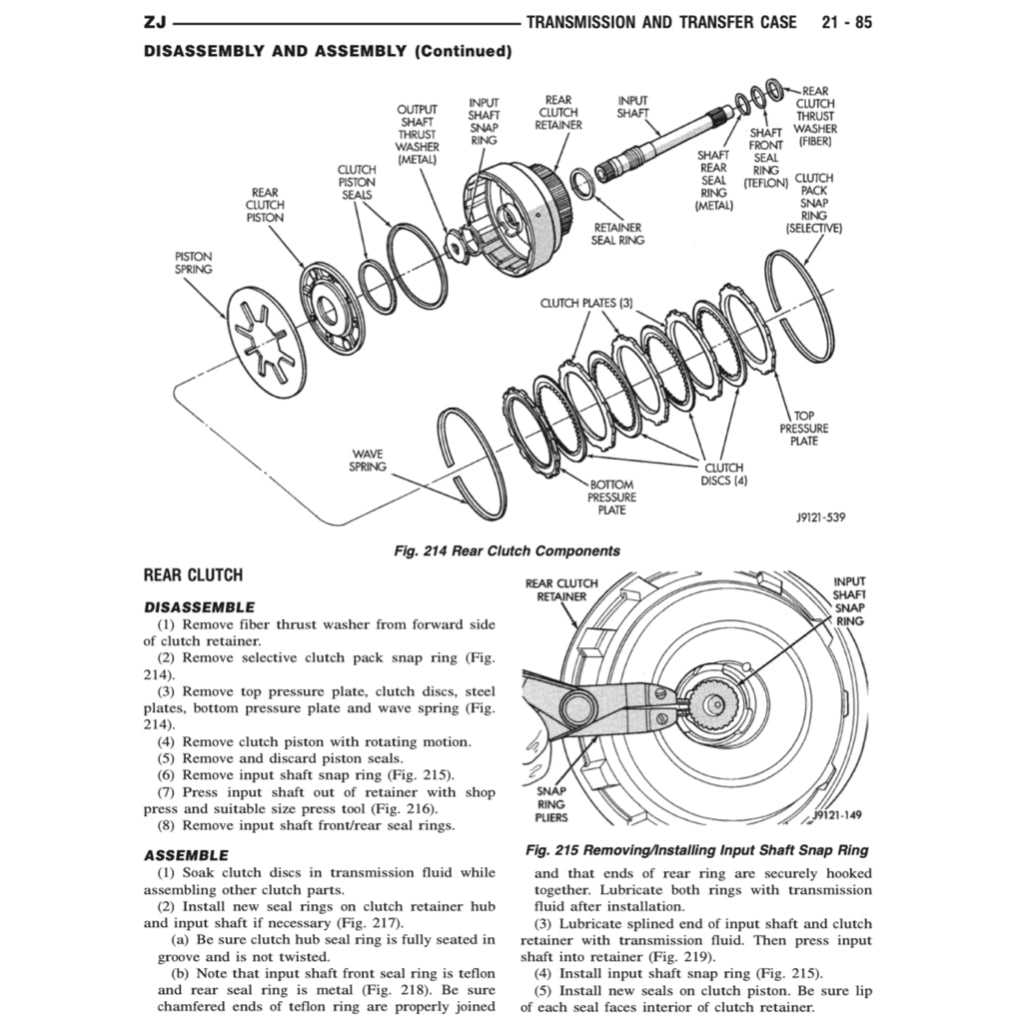 Jeep GRAND CHEROKEE ZJ 1993-1998 Full Manual Set – Repair & Maintenance Manualand Spare Parts Catalog - page 8