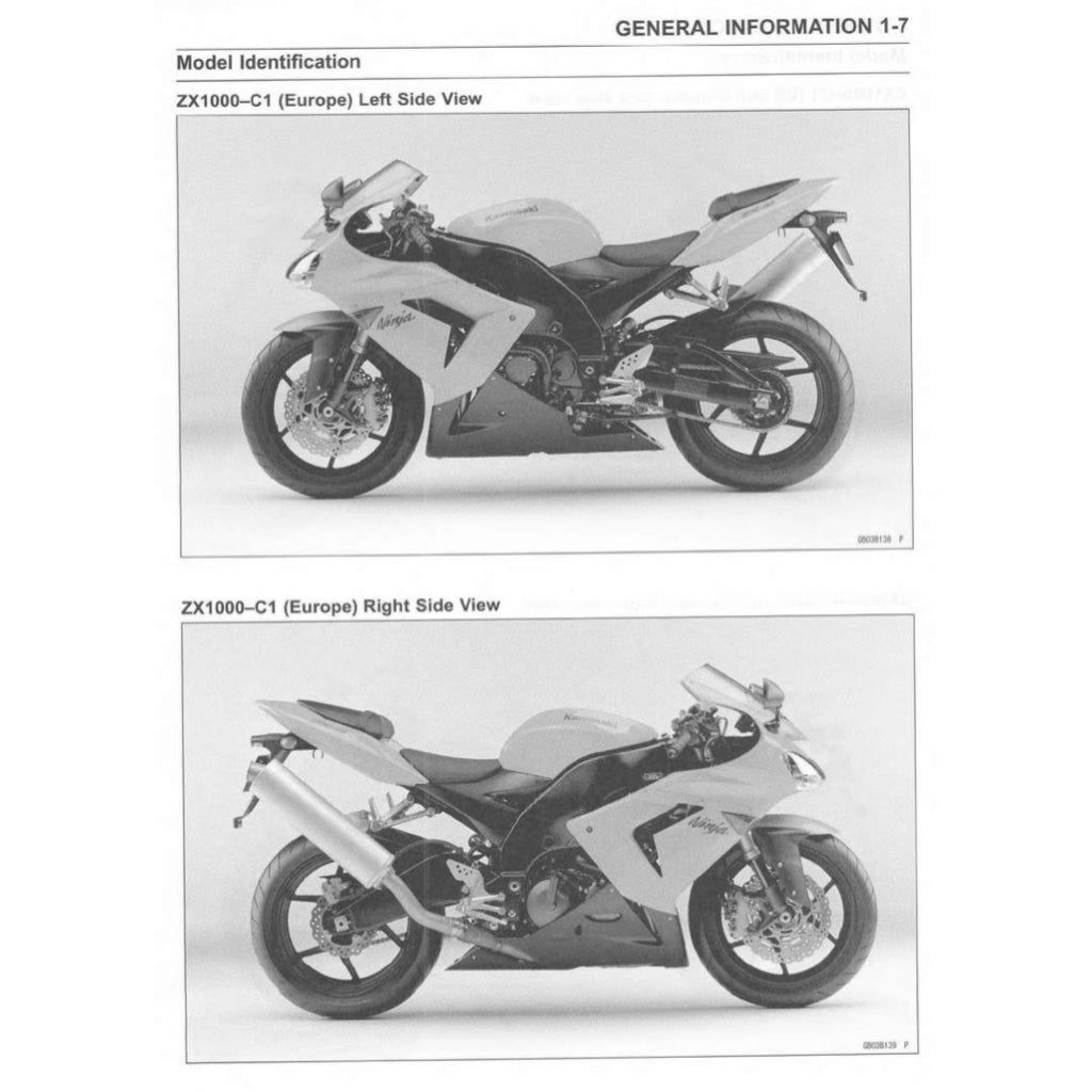 Kawasaki ZX10R NINJA 2004-2024 Full Manual Set – Repair & Maintenance Manual and Spare Parts Catalog and User Handbook - page 3