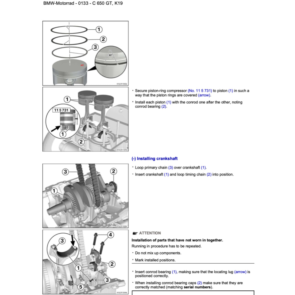 BMW C650GT 2012-2020 Full Manual Set – Repair & Maintenance Manual and Spare Parts Catalog and RIDER'S Manual - page 5