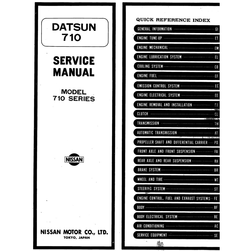 Datsun VIOLET 710 1973-1977 Full Manual Set – Repair & Maintenance Manual - page 2
