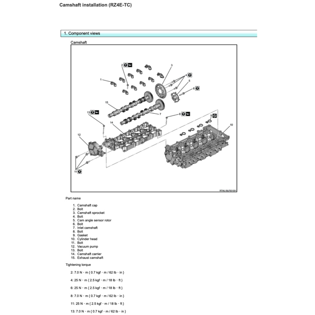 Isuzu Engine RZ4E-TC Workshop Repair Manual - page 3