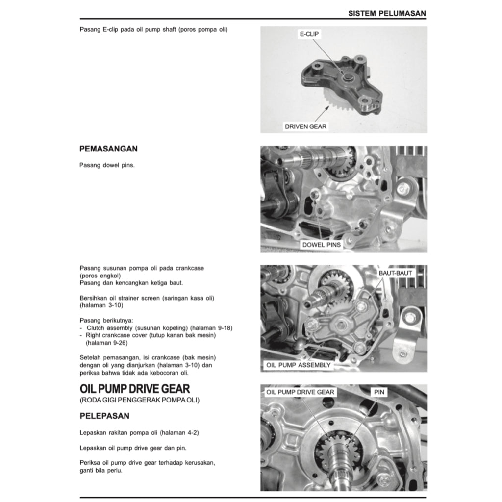 Honda KARISMA 125 ANF 125 2002+ Full Manual Set – Repair & Maintenance Manual and Spare Parts Catalog / BUKU PEDOMAN REPARASI and KATALOG BAHAGIAN - page 9
