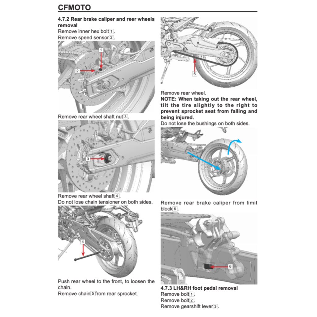 CFMoto 450NK 2022+ Full Manual Set – Repair & Maintenance Manual and Spare Parts Catalog and User Handbook - page 6