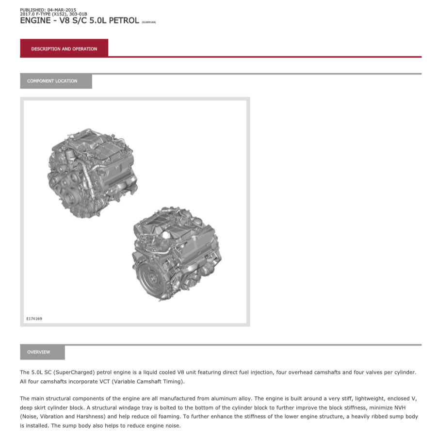 Jaguar F-TYPE X152 2013-2023 Full Manual Set – Repair & Maintenance Manual - page 7