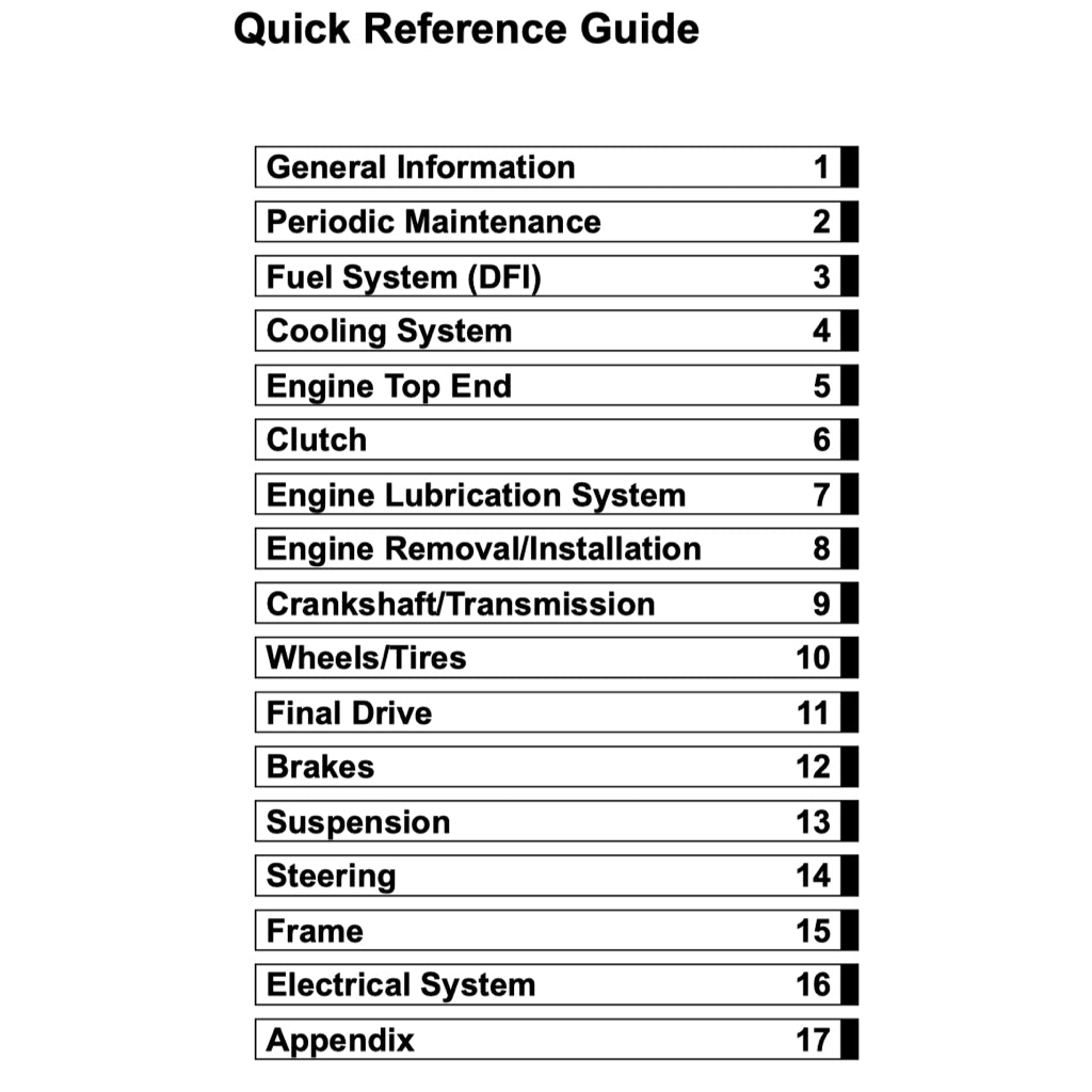 Kawasaki Z1000 2007-2009 Full Manual Set – Repair & Maintenance Manual and User Handbook - page 2