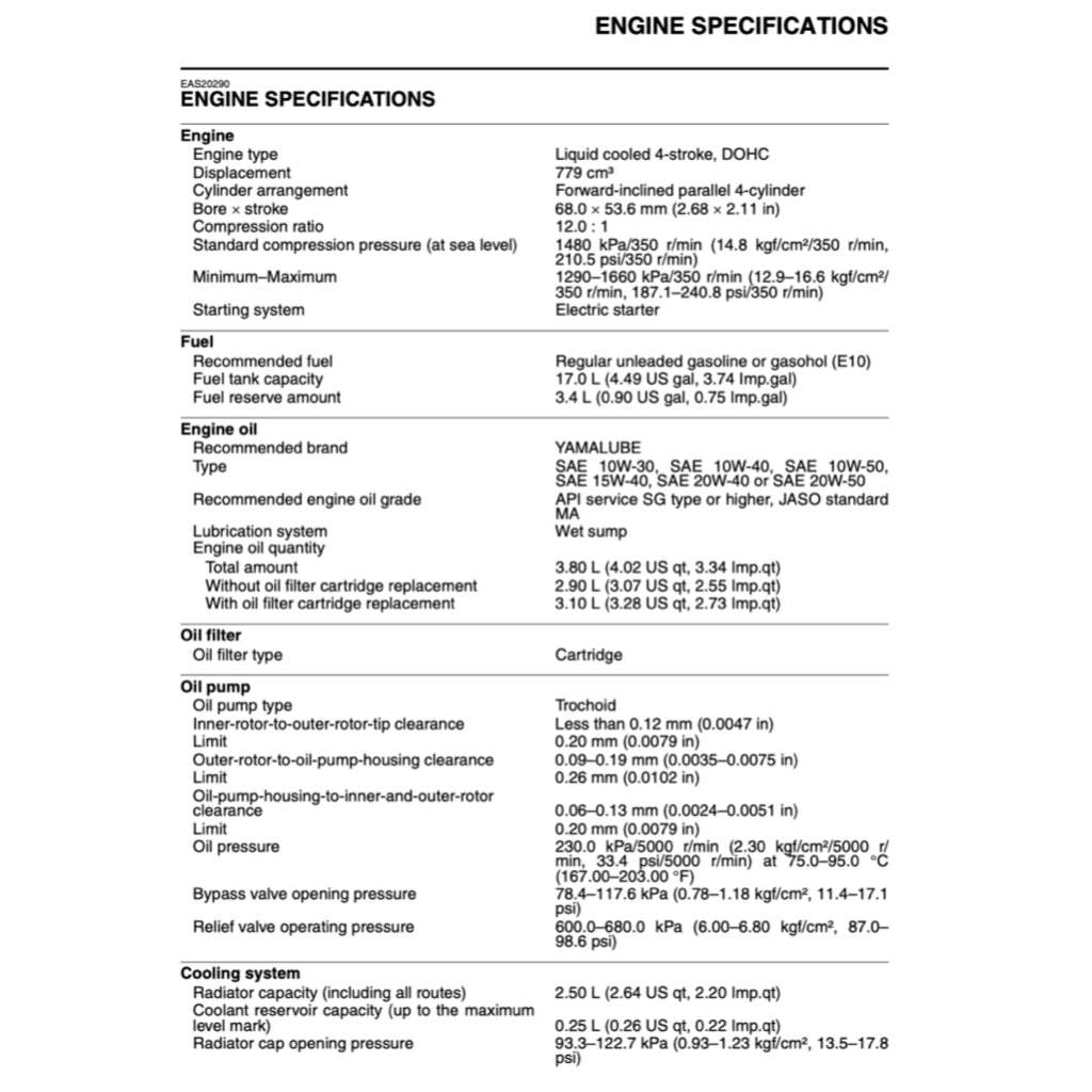 Yamaha FZ8N FZ8 FAZER8 FAZER 8 2010-2015 Full Manual Set – Repair & Maintenance Manual and User Handbook - page 7