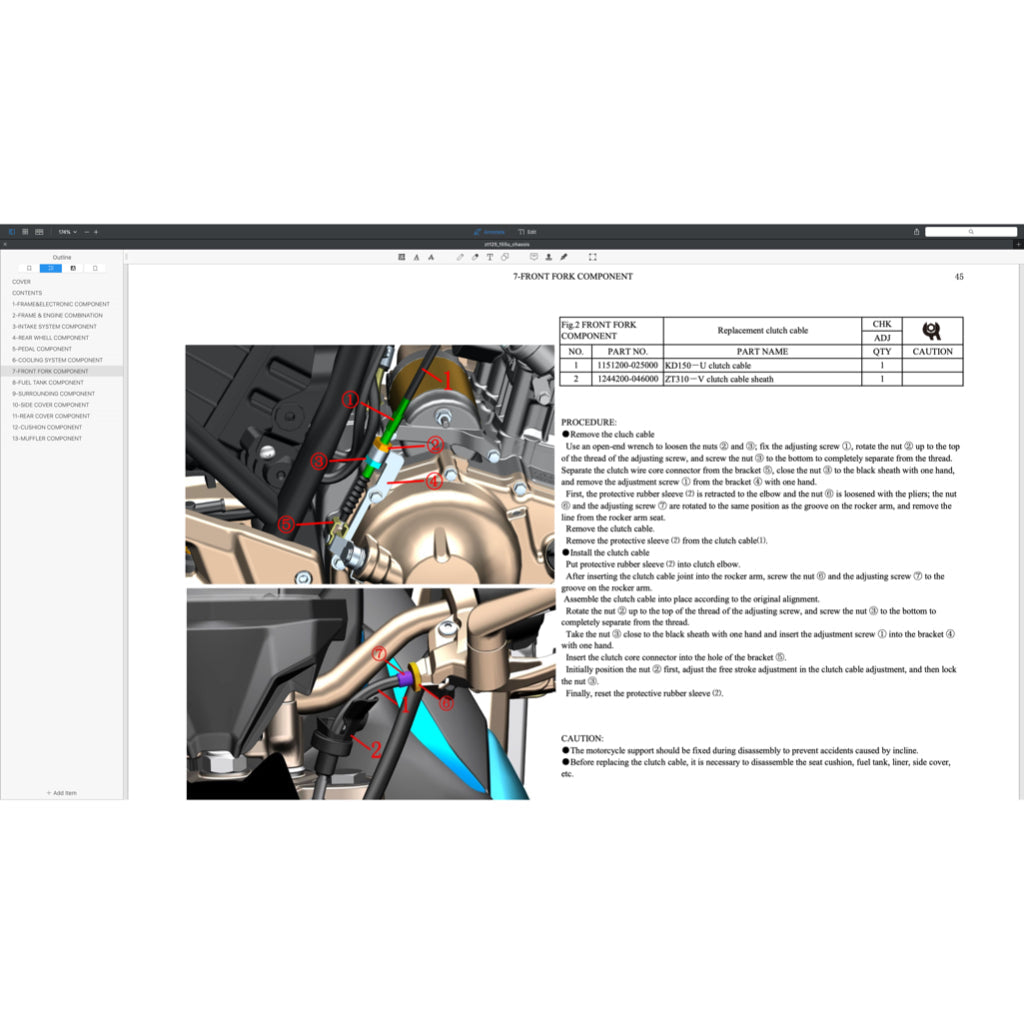ZONTES ZT155 / ZT310 / ZT350 2021-2023 Full Manual Set – Service Maintenance Manual CUM Spare Parts Catalog - page 9