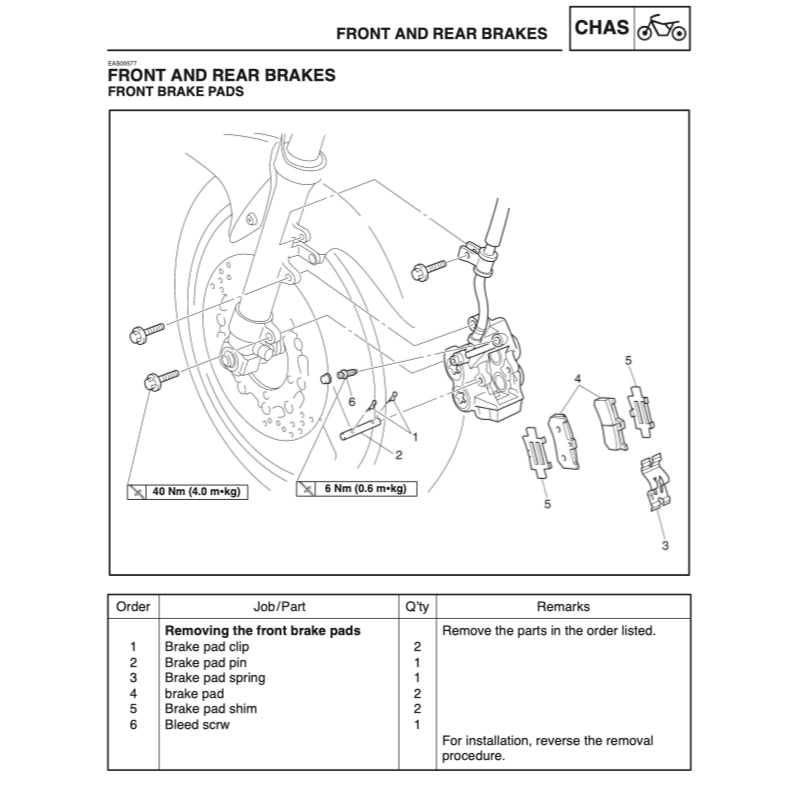 Yamaha FZS1000 FZS 1000 FAZER 1000 2001-2005 Full Manual Set – Repair & Maintenance Manual and Spare Parts Catalog and User Handbook - page 8