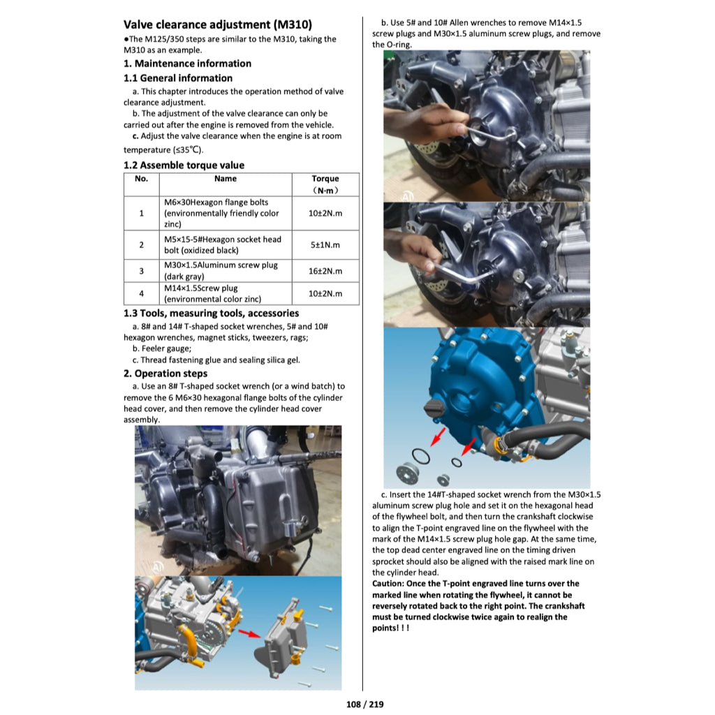 ZONTES M125 / M310 / M350 / M350E 2021-2023 Full Manual Set – Service Maintenance Manual - page 7