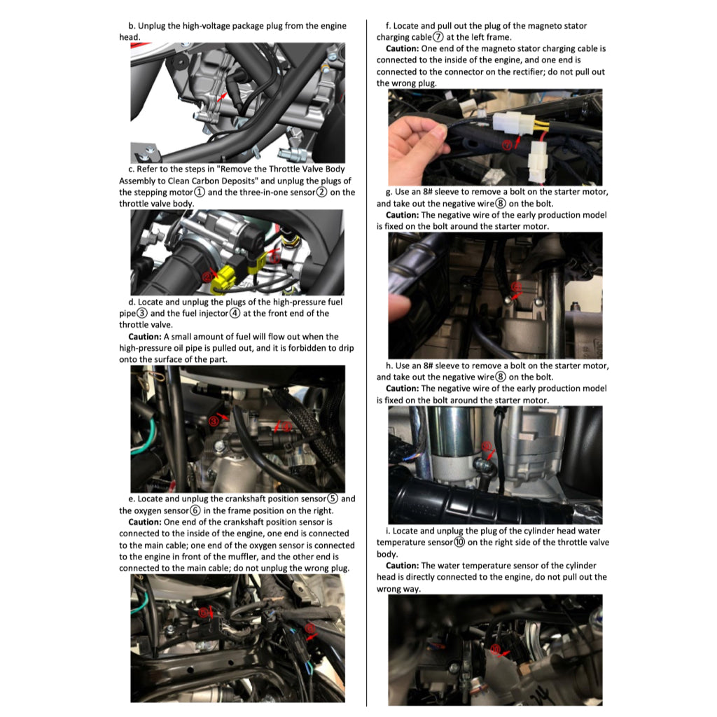 ZONTES M125 / M310 / M350 / M350E 2021-2023 Full Manual Set – Service Maintenance Manual - page 8