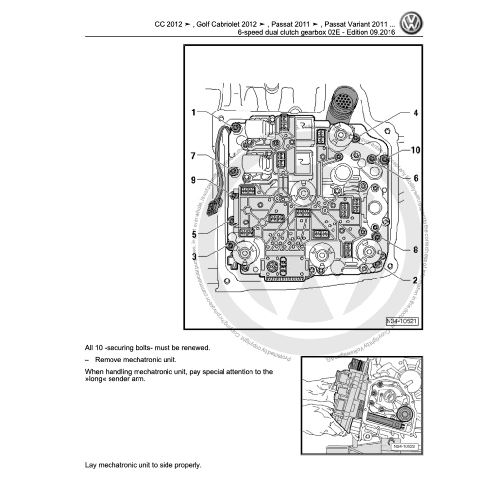 VW Automatic Transmission Service Repair Workshop Manual - page 9