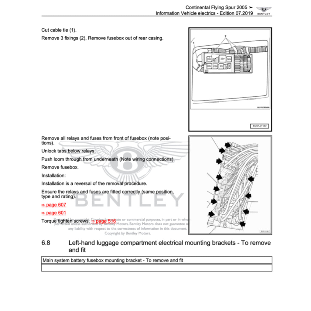 Bentley CONTINENTAL FLYING SPUR W12 2005-2013 Full Manual Set – Repair & Maintenance Manual - page 9