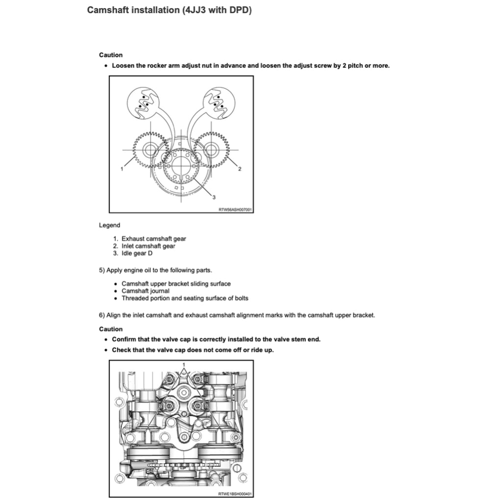 Isuzu Engine 4JJ3 Workshop Repair Manual - page 9
