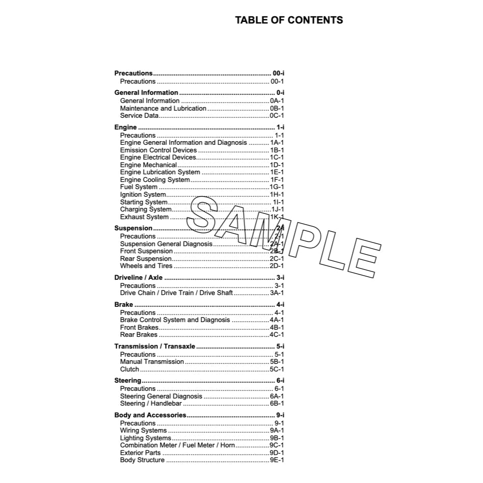 Suzuki GSX1300BK/A B-KING 2008+ Full Manual Set – Repair & Maintenance Manual and User Handbook - page 2