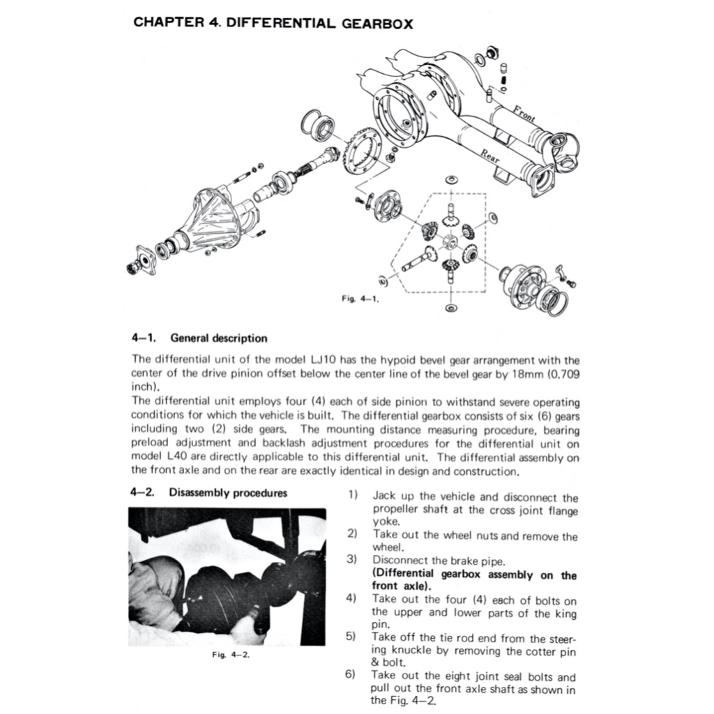 Suzuki LJ10 JIMNY 1970-1981 Full Manual Set – Repair & Maintenance Manual and Spare Parts Catalog - page 7