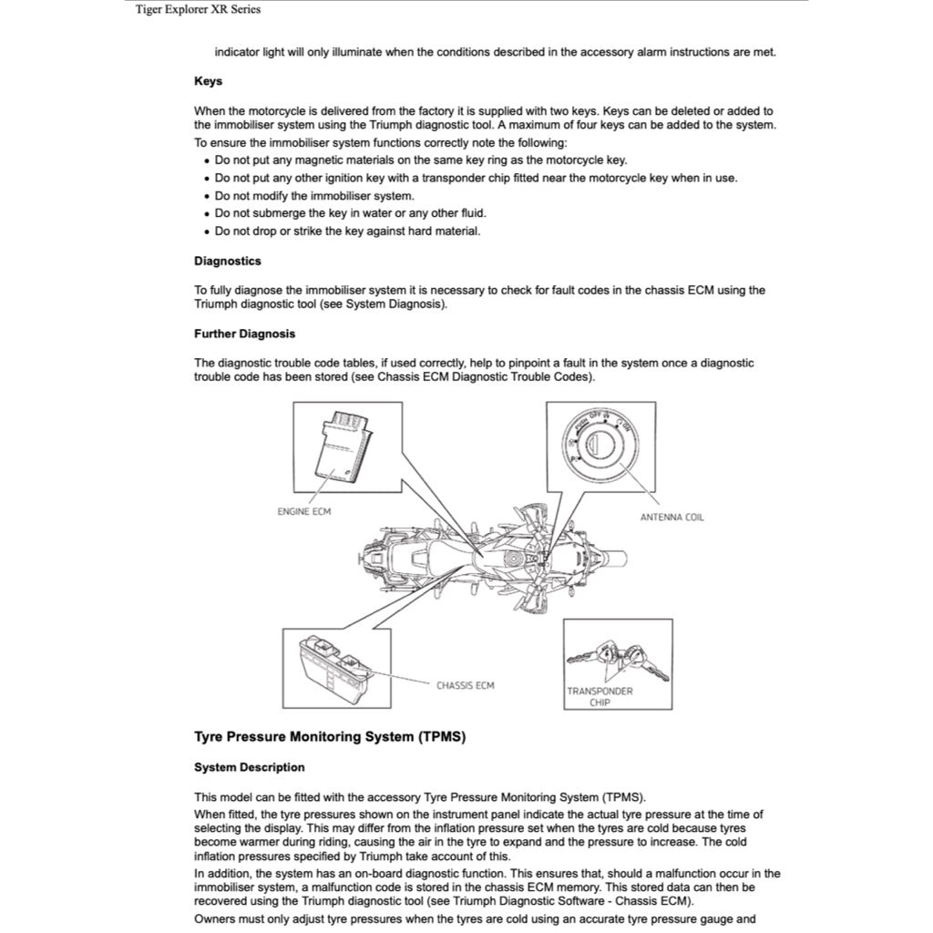 Triumph EXPLORER 1200 XR/XRX/XRT 2016-2021 Full Manual Set – Repair & Maintenance Manual and User Handbook - page 9