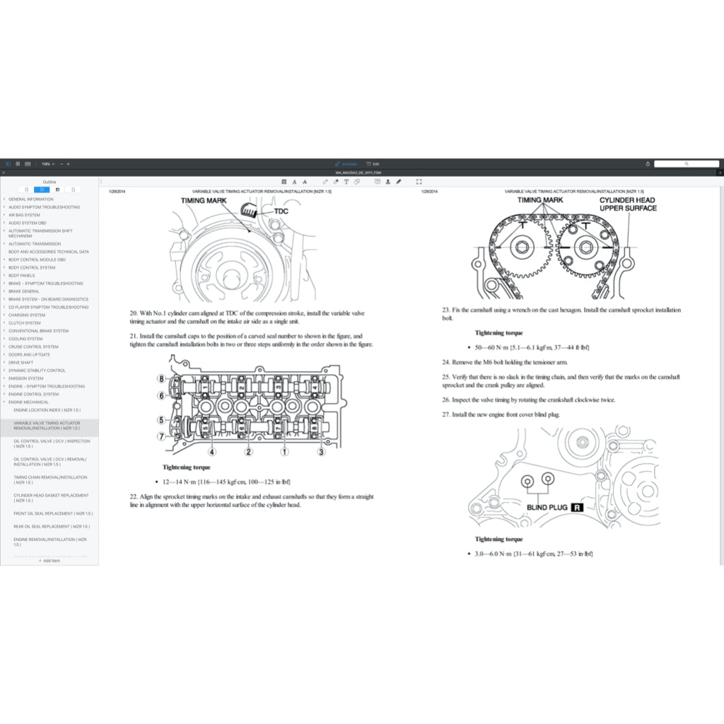 Mazda 2 DE/DH 2007-2014 Full Manual Set – Repair & Maintenance Manual - page 8