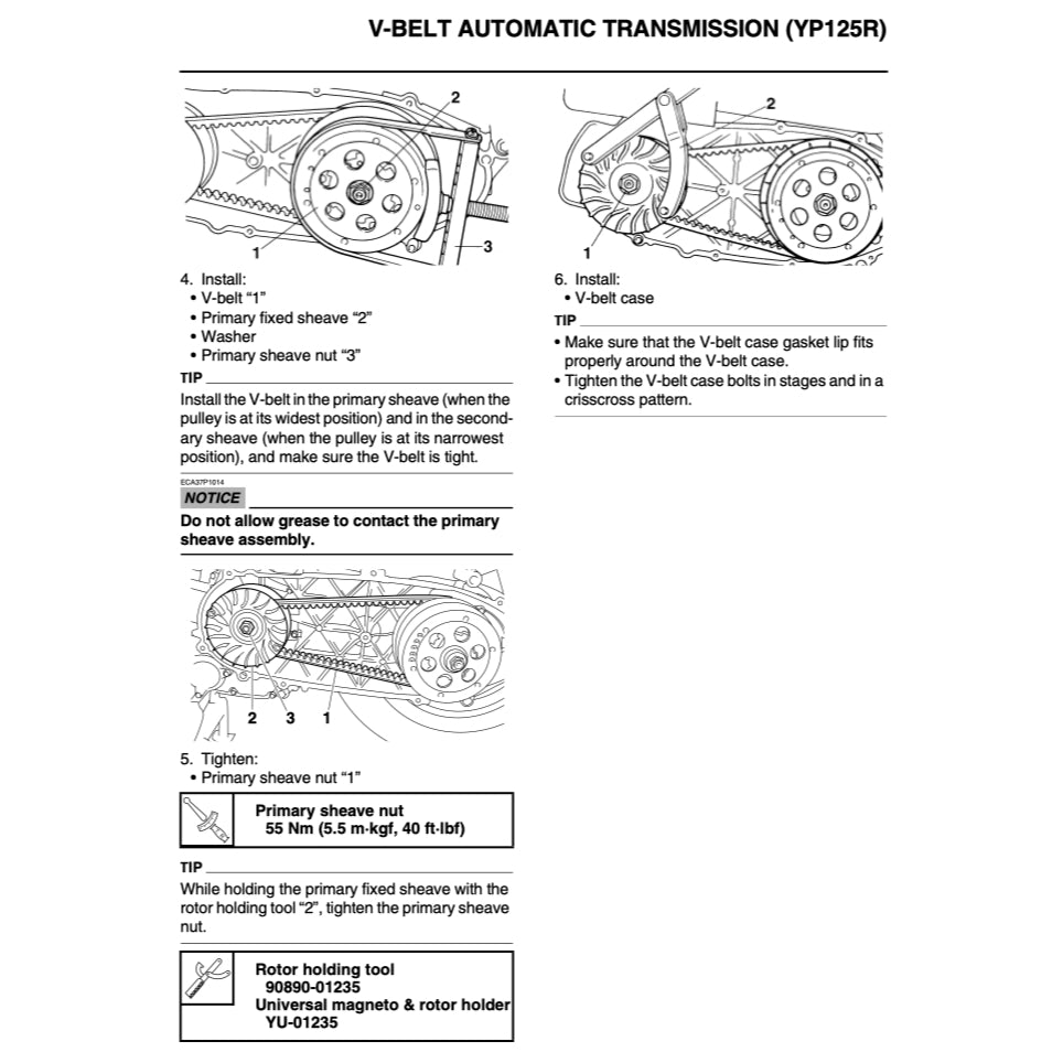 X-MAX Yamaha XMAX 125/250 YP125R/250R 2010-2013 Full Manual Set – Repair & Maintenance Manual and User Handbook - page 8