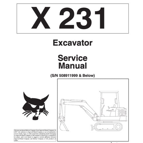 BOBCAT Loader / Excavator Service Manual - page 2