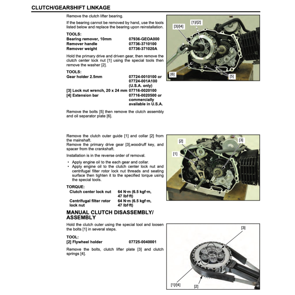 Honda MSX125 GROM 2013-2018 Full Manual Set – Repair & Maintenance Manual and Spare Parts Catalog and User Handbook - page 6