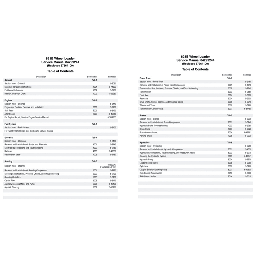 Case 821E TIER 3 Wheel Loader Workshop Repair Manual - page 2
