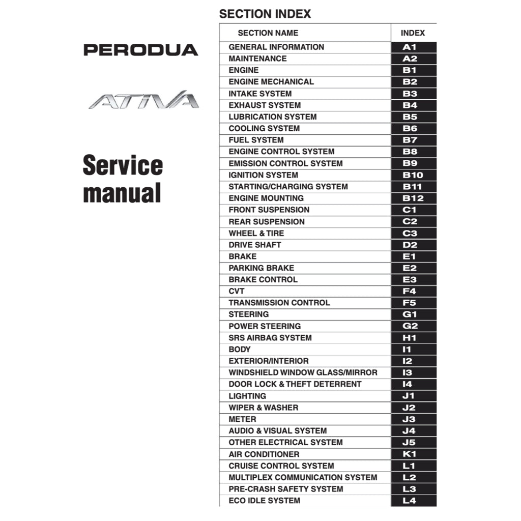 Perodua ATIVA A270 2021+ Full Manual Set – Repair & Maintenance Manual - page 2