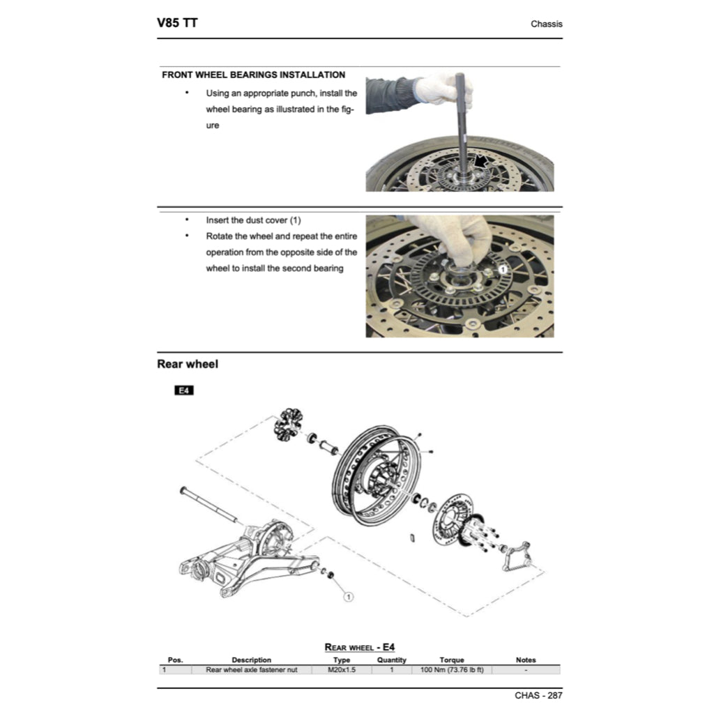 Moto Guzzi V85TT 850 2019+ Full Manual Set – Repair & Maintenance Manual and Spare Parts Catalog and User Handbook - page 6