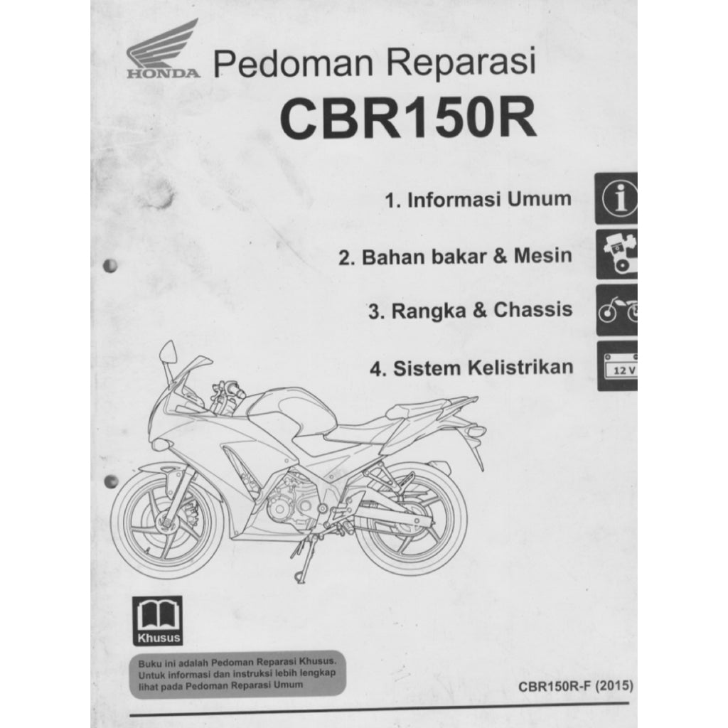 Honda CBR150R 2015-2020 Full Manual Set – Repair & Maintenance Manual and Spare Parts Catalog and User Handbook - BAHASA INDONESIA - page 2