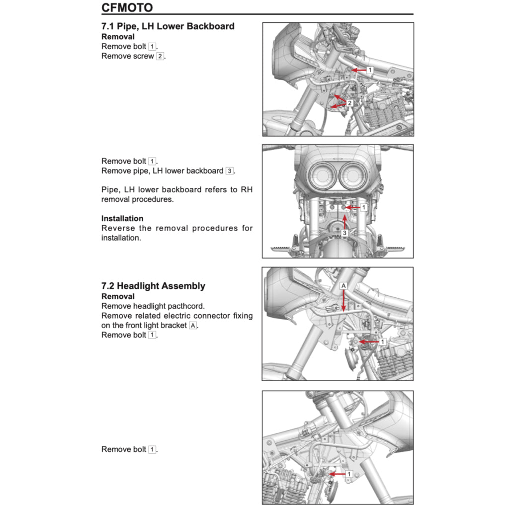 CFMoto PAPIO XO CF125-8 2023+ Full Manual Set – Repair & Maintenance Manual and Spare Parts Catalog and User Handbook - page 9