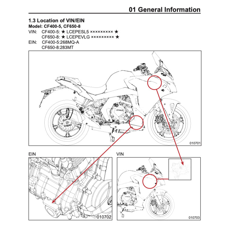 CFMoto 650GT 2019-2021 Full Manual Set – Repair & Maintenance Manual and Spare Parts Catalogand User Handbook - page 3