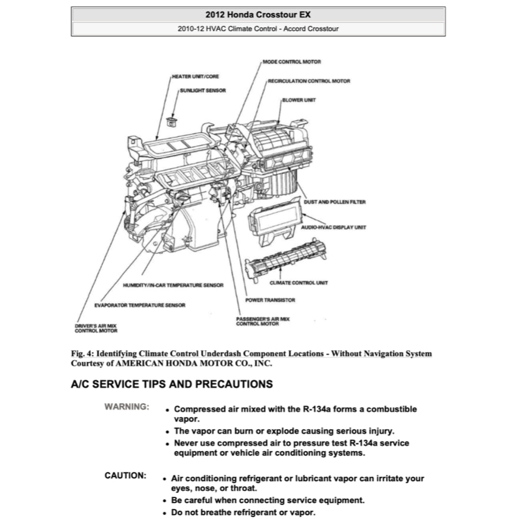 Honda CROSSTOUR TF1/2 2010-2015 Full Manual Set – Repair & Maintenance Manual - page 8