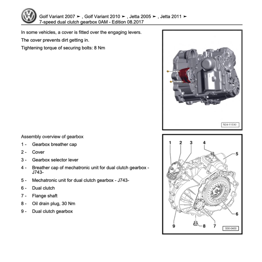 VW JETTA A5 2005-2010 Full Manual Set – Repair & Maintenance Manual - page 5