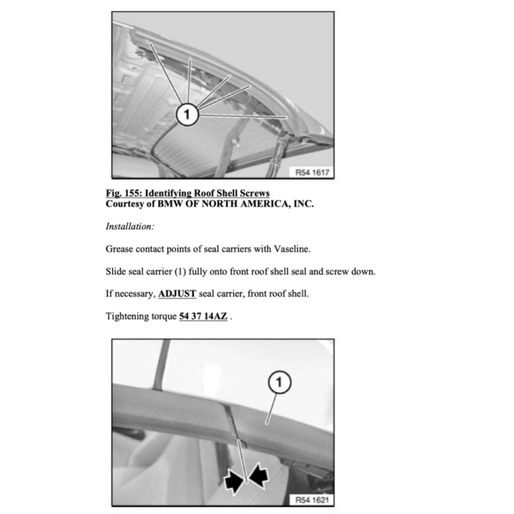 BMW Z4 E89 2009-2016 Full Manual Set – Convertible Top Service Repair Manual - page 8