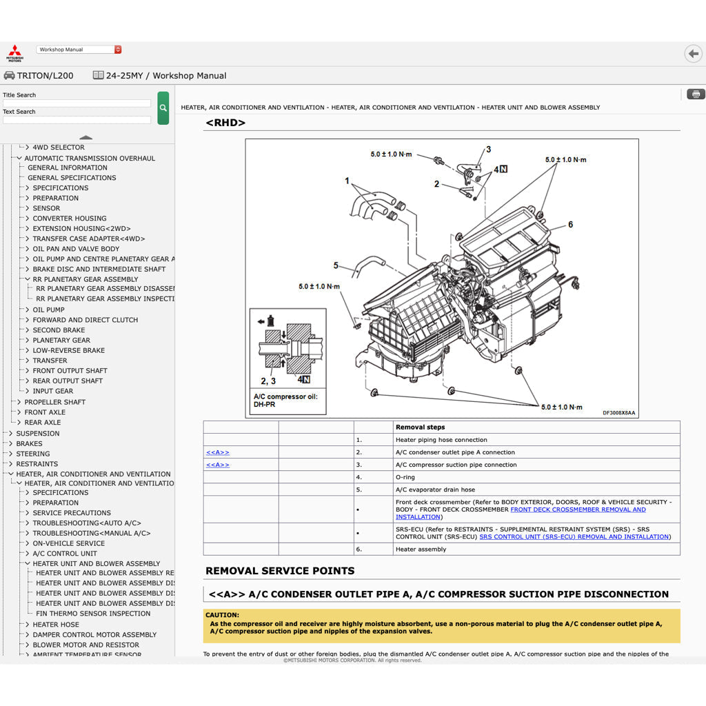 Mitsubishi TRITON L200 LA/LB/LC 2024+ Full Manual Set – Online Repair & Maintenance Manual - page 8