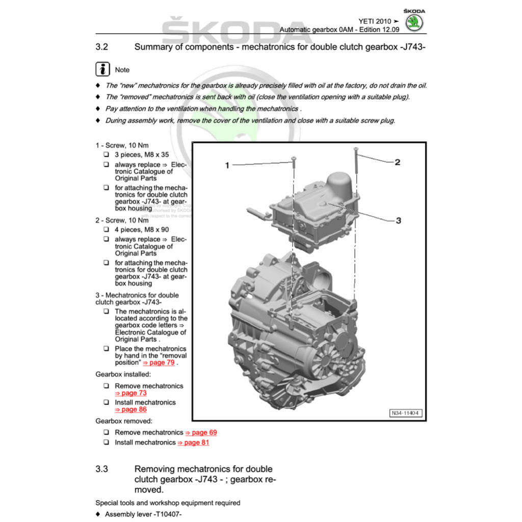 Skoda YETI 5L 2009-2017 Full Manual Set – Repair & Maintenance Manual - page 6