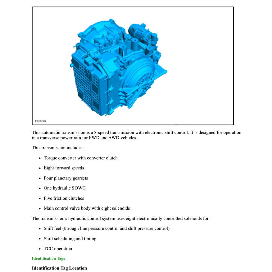 Lincoln NAUTILUS 2019-2023 Full Manual Set – Repair & Maintenance Manual - page 6