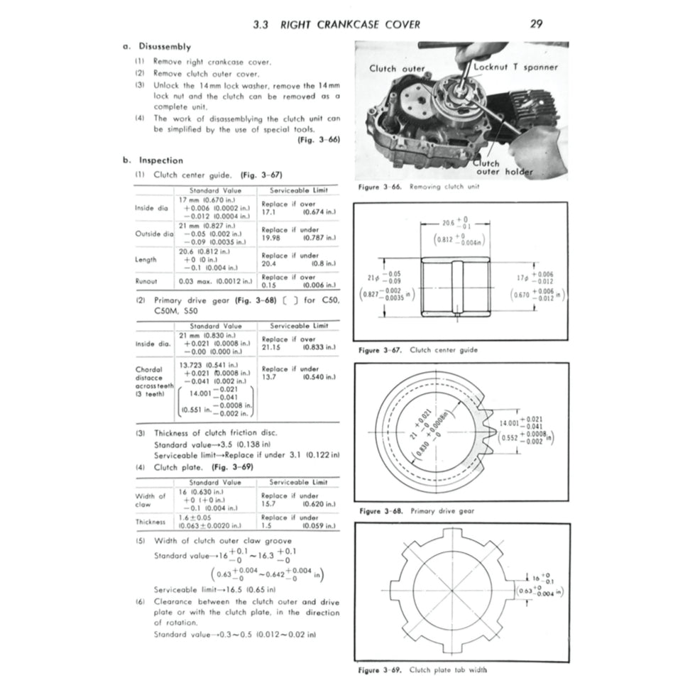 Honda CUB50-65 C50 C65 1966-1980 Full Manual Set – Repair & Maintenance Manual and Spare Parts Catalog and User Handbook - page 4