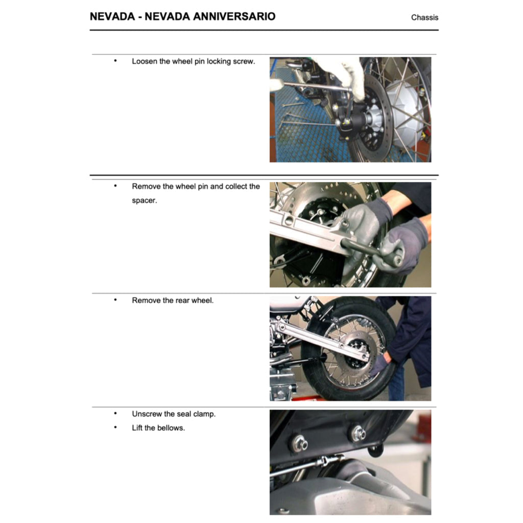 Moto Guzzi NEVADA / ANNIVERSARIO 750 2012+ Full Manual Set – Repair & Maintenance Manual and Spare Parts Catalog and User Handbook - page 7